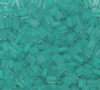 50g 5x4x2mm Matte Teal Lined Crystal Tile Beads